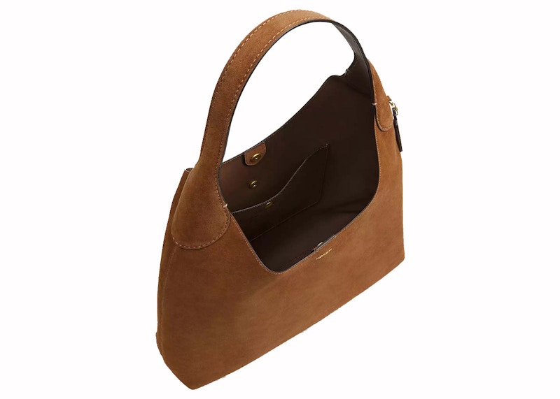 Coach Brooklyn Shoulder Bag 39 Suede/Brass/Cedar