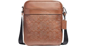 Coach Charles Flight Bag Signature Leather Brown