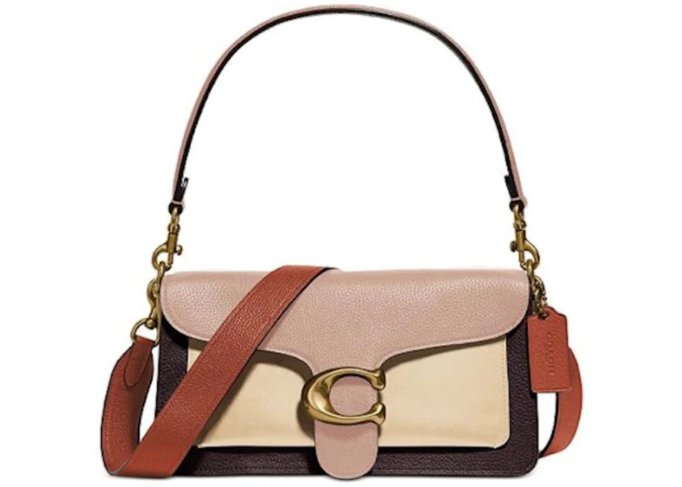 Coach Color Block Tabby Shoulder Bag 26 Taupe Ginger in Leather - US