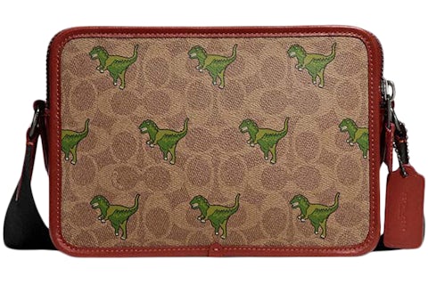 Coach Crossbody Charter 24 in Signature Canvas with Rexy Print Tan