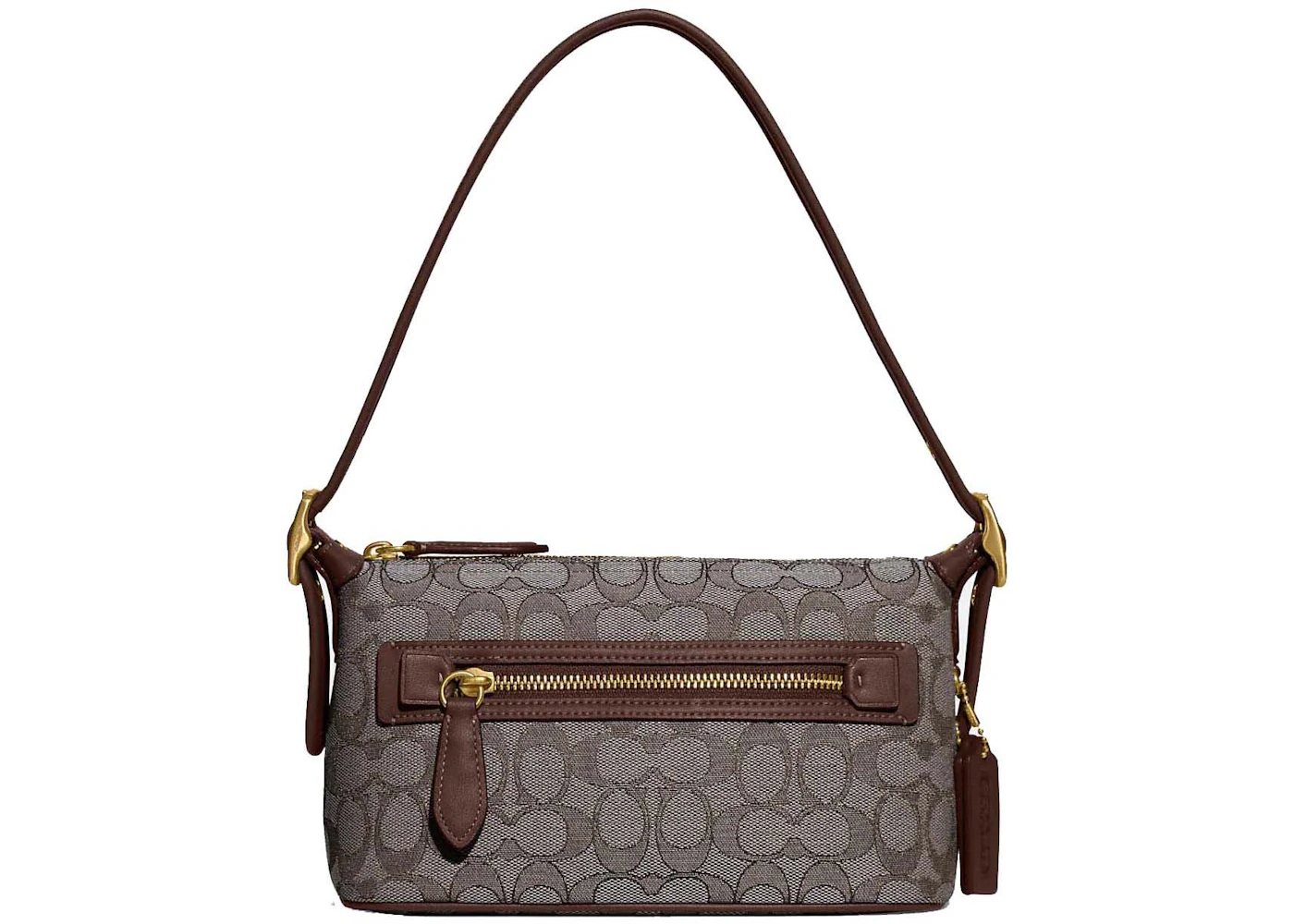 Coach Demi Bag In Signature Jacquard Brass/Oak Maple in Jacquard