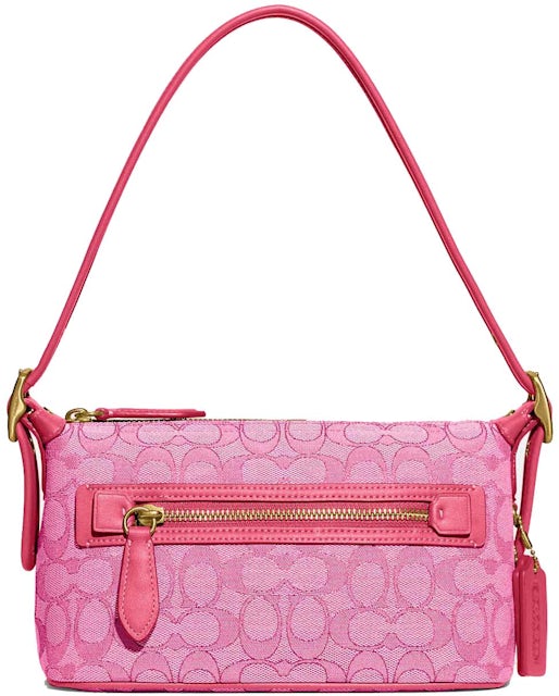 Coach Demi Bag In Signature Jacquard Brass/Petunia in Jacquard/Recycled  Leather with Brass-tone - US
