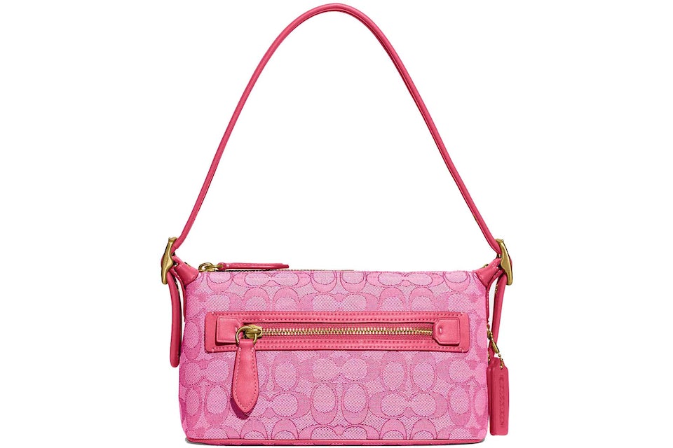 Coach Demi Bag In Signature Jacquard Brass/Petunia in Jacquard/Recycled  Leather with Brass-tone - US