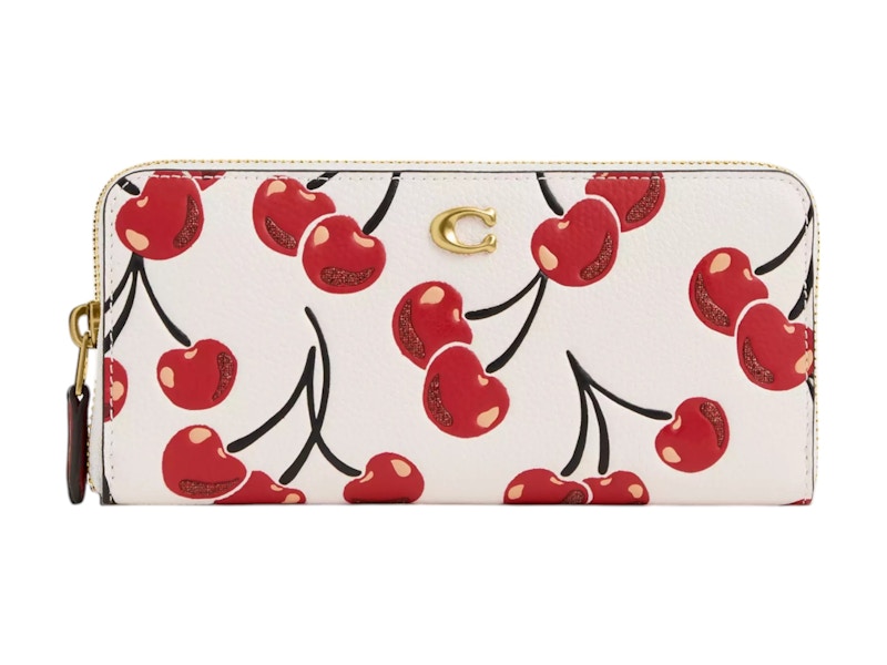 長財布 coach Essential Slim Accordion Zip Wallet With Cherry Print COACH® | Essential Slim Accordion Zip Wallet With Cherry Print