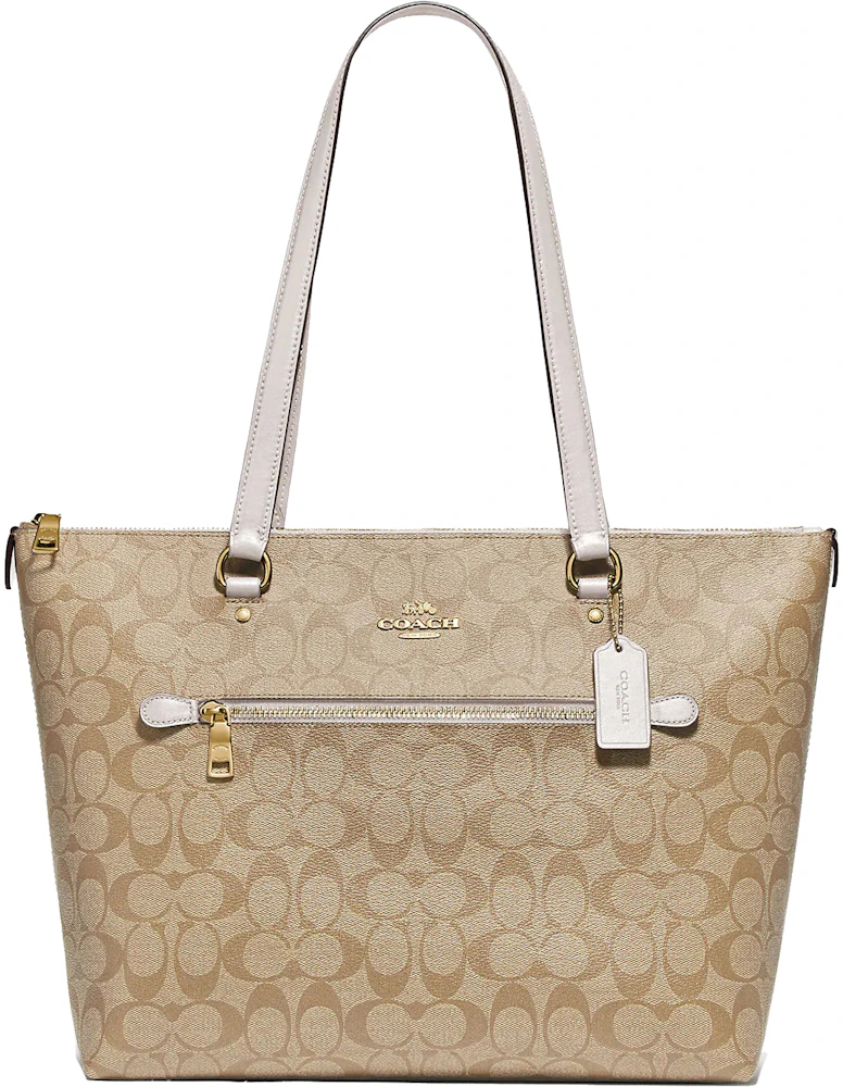 Coach Gallery Tote Bag Light Khaki in Coated Canvas with Gold-tone - US