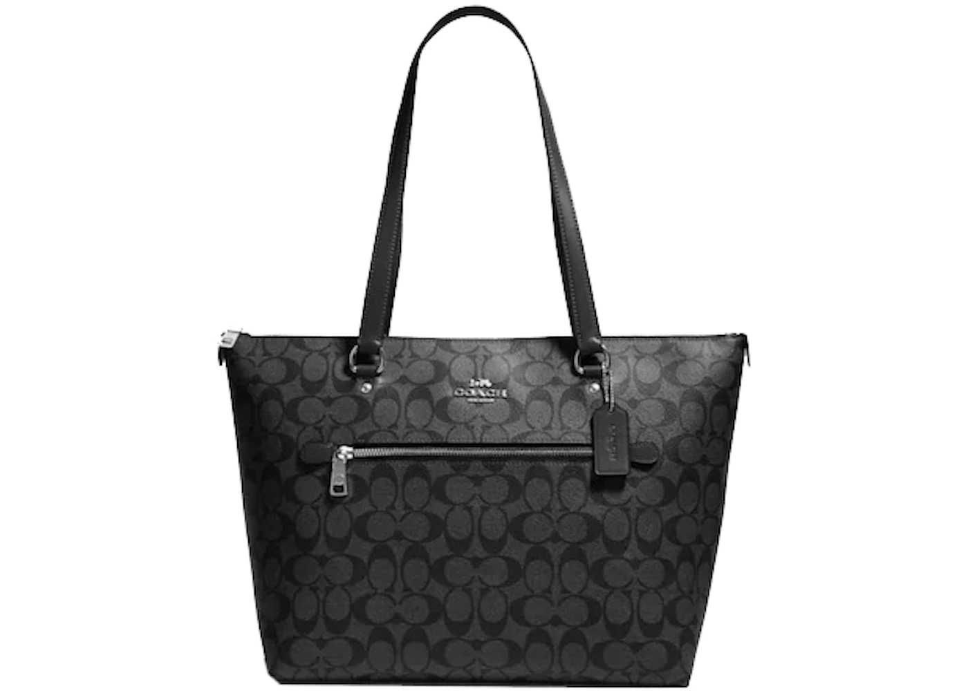 Coach Gallery Tote Bag Silver/Graphite in Coated Canvas with Gold