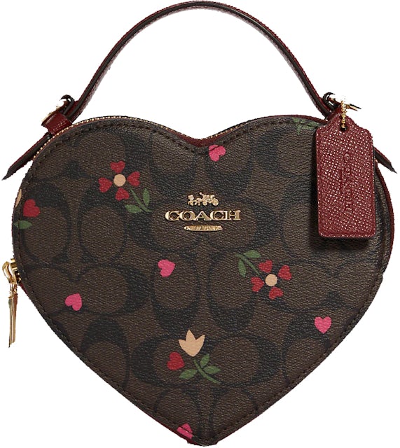 COACH Patent Leather Heart Signature Logo Crossbody Bag | Dillard's