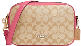 Coach Heart Crossbody True Pink in Crossgrain Leather with Gold-tone - GB