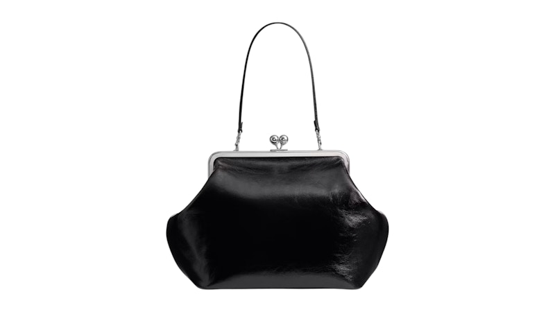Coach Large Kisslock Frame Bag Black