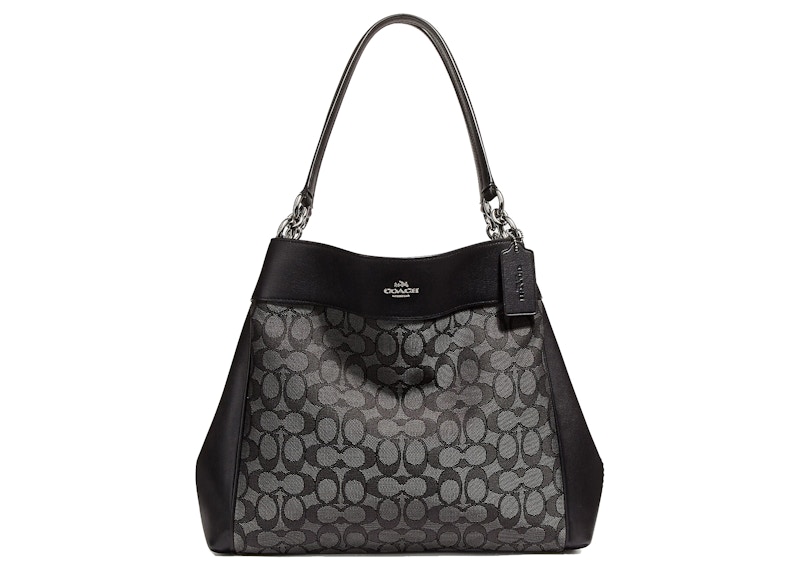 Coach black signature online shoulder bag