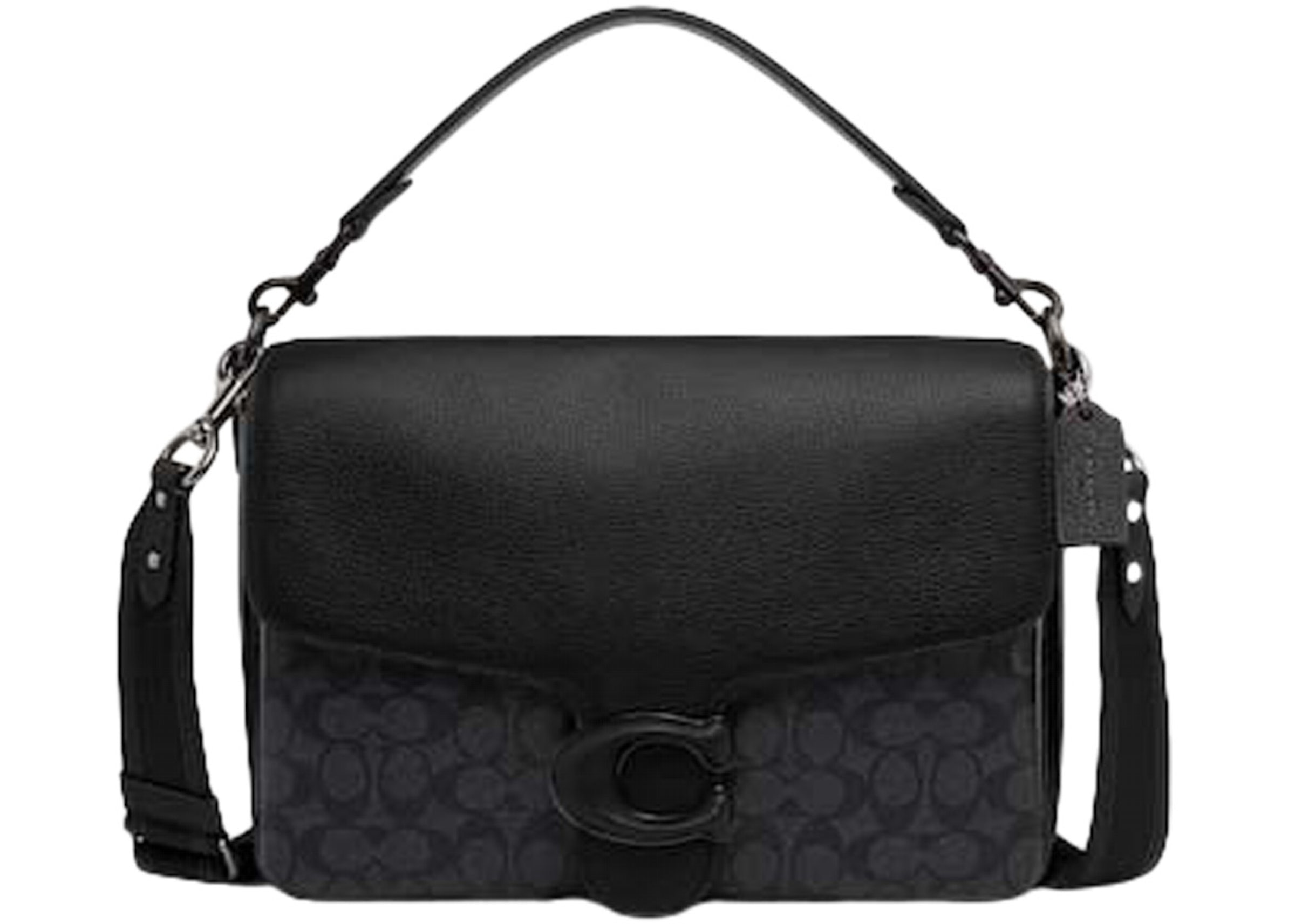 Coach Messenger in Signature Canvas Soft Tabby Charcoal/Black in