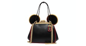 Coach Mickey Mouse x Keith Haring Kisslock Bag Black