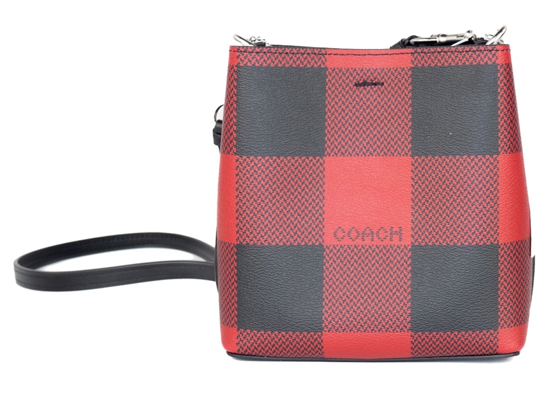 Coach mini camera bag best sale with buffalo plaid print