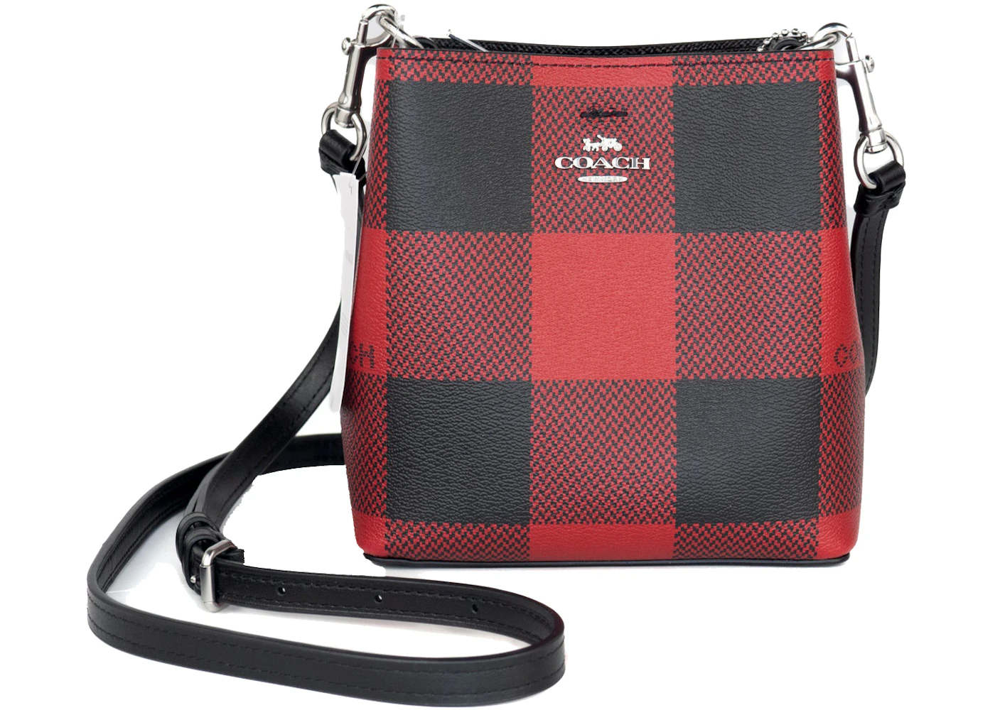 Coach buffalo plaid wristlet Clearance