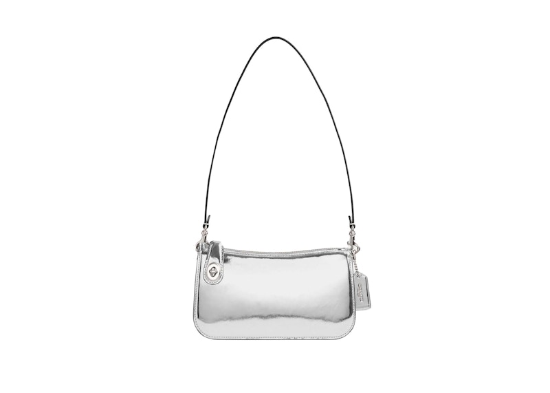 Elevate Your Style with the Coach Metallic Silver Handbag