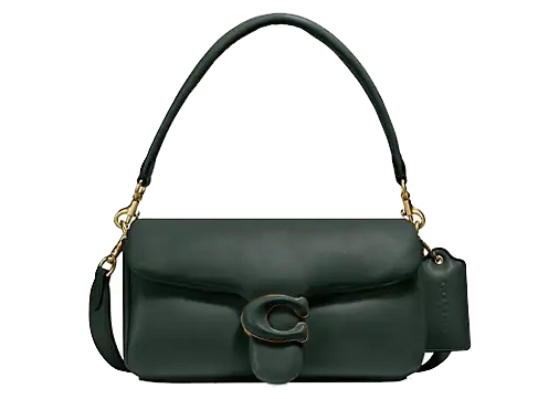 Coach Shoulder Bag Tabby 26 Brass/Dark Stone in Leather with Gold-tone - US