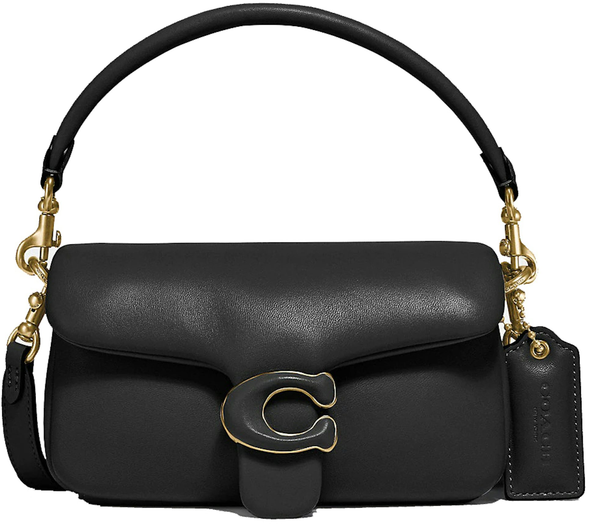 Coach Pillow Tabby Shoulder Bag 18 Black in Calfskin Leather with  Brass-tone - US