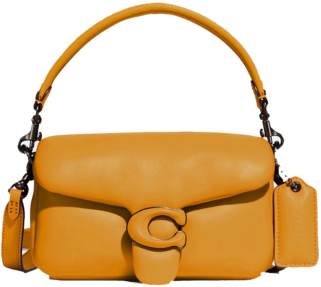 COACH Pillow Tabby 18 Leather Yellow Mustard Shoulder Bag 1941 Small  Handbag NEW