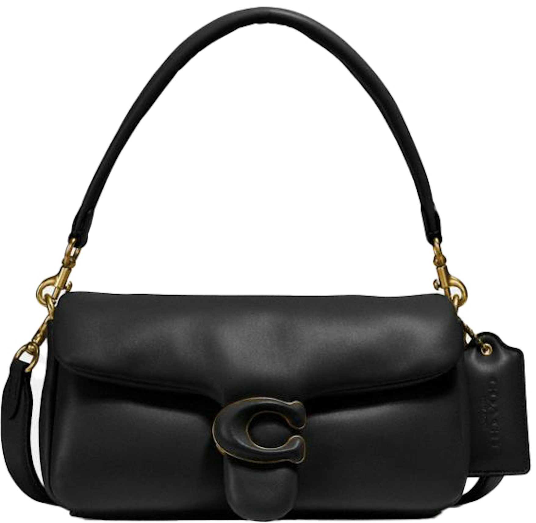 Pillow tabby leather handbag Coach Black in Leather - 36332294
