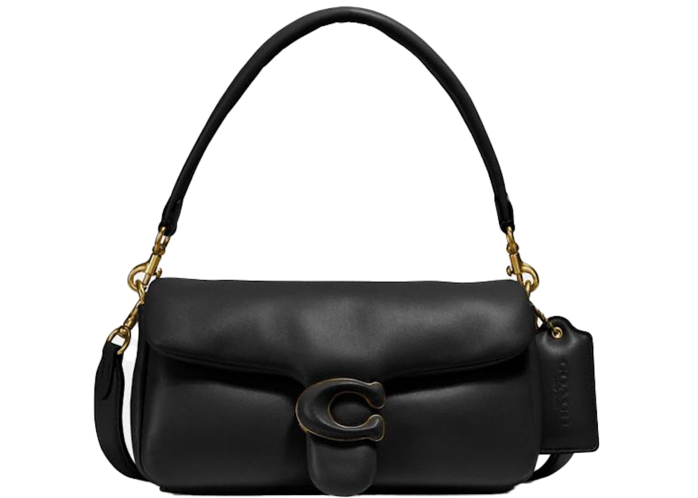 Coach Pillow Tabby Shoulder Bag 26 Black in Nappa/Smooth Leather