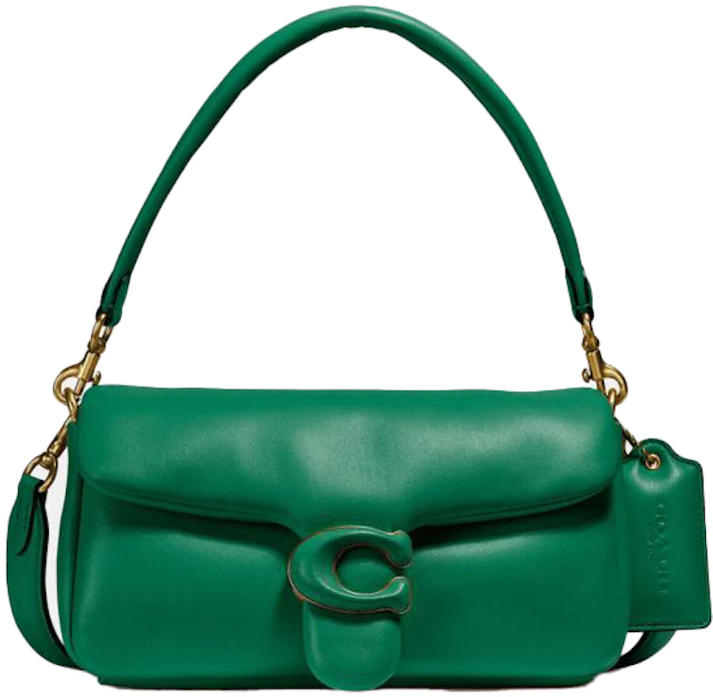 Coach Pillow Tabby Shoulder Bag 26 Green in Nappa/Smooth Leather with  Brass-tone - US