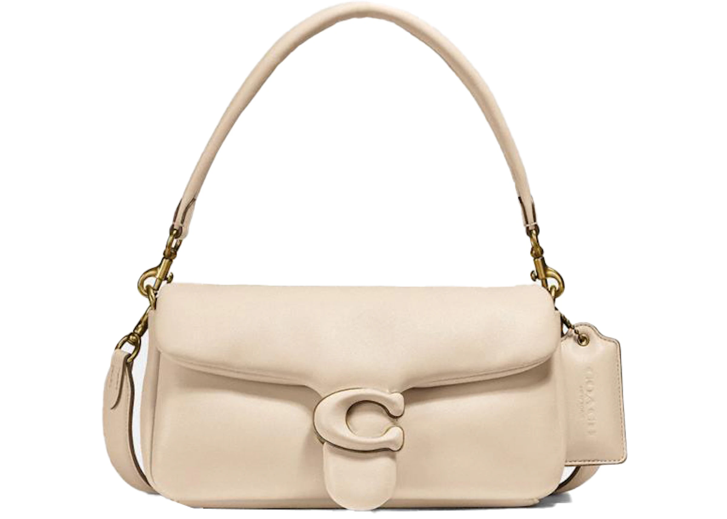 Coach Pillow Tabby Shoulder Bag 26 Ivory in Nappa/Smooth Leather with  Brass-tone - US