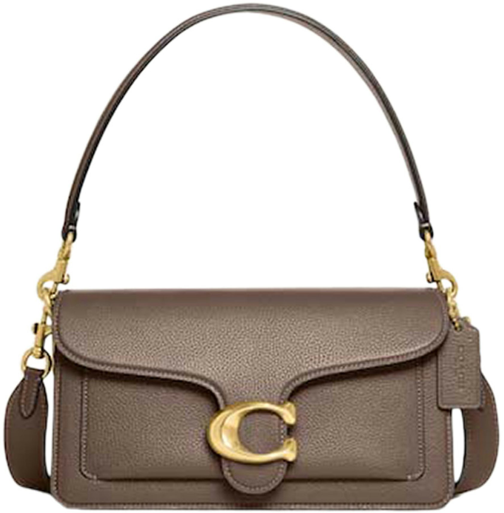 Coach Tabby Shoulder Bag 26 Beadchain Chalk in Leather with Gold