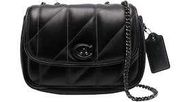 Coach Shoulder Bag with Quilting Pillow Madison Black