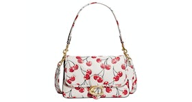 Coach Soft Tabby Shoulder Bag With Cherry Print Chalk/Multicolor