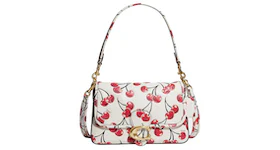 Coach Soft Tabby Shoulder Bag With Cherry Print Chalk/Multicolor