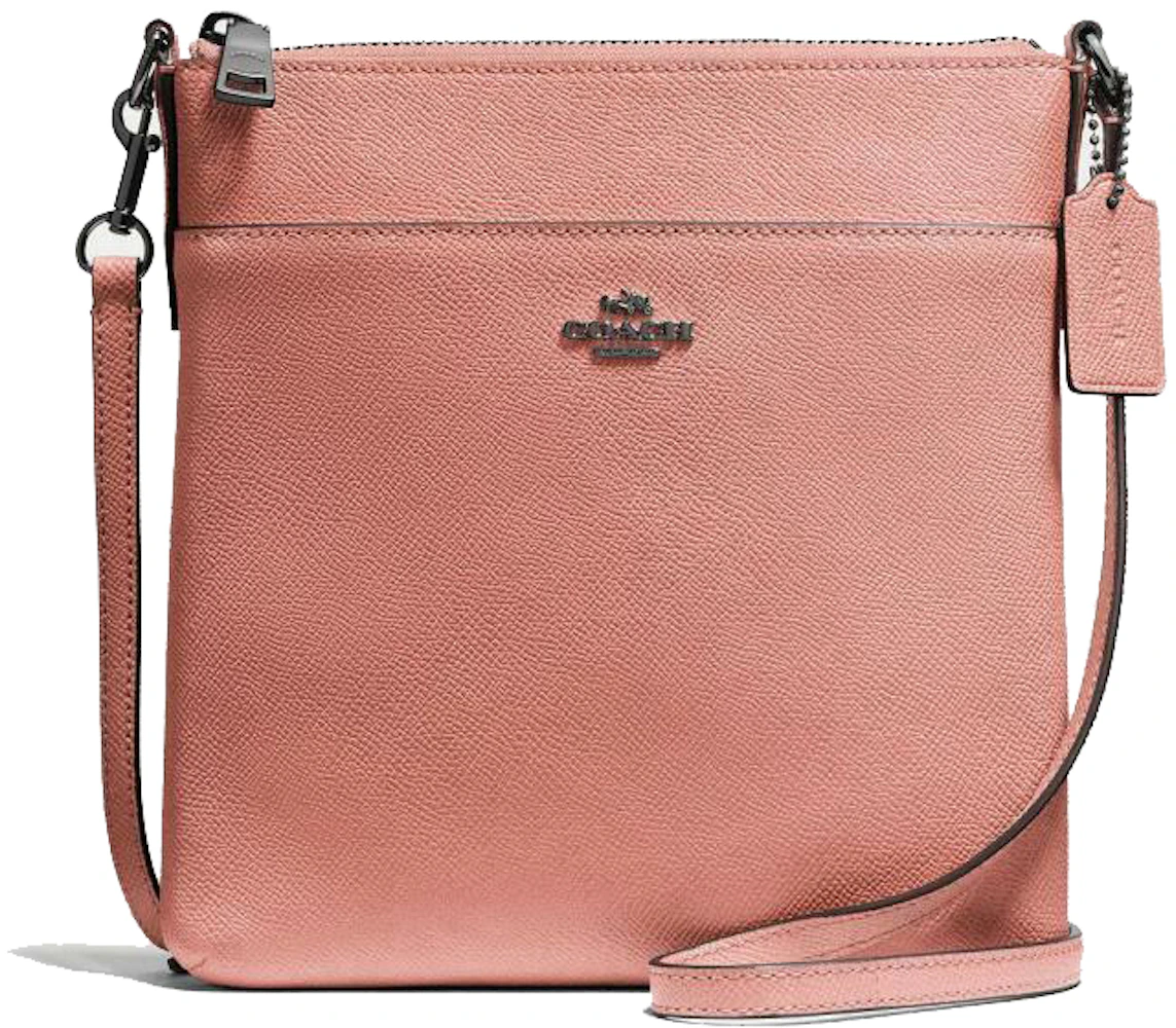 Coach Swingpack Crossbody Bag Small Melon Pink in Leather with Silver-tone  - US