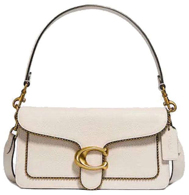 Coach Tabby 26 Leather Shoulder Bag White