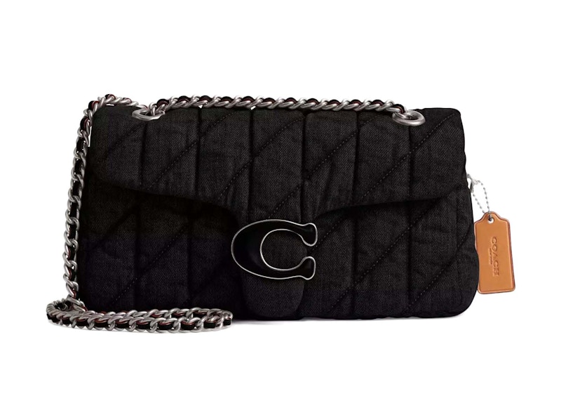 Pre-owned Coach Women's  Tabby Shoulder Bag 26 With Quilting In Silver/black In Multi