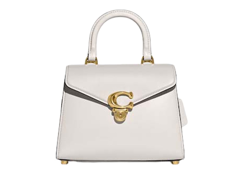Pre-owned Coach Women's Top Handle Sammy In Chalk In Gray