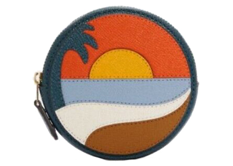 coach orange coin purse