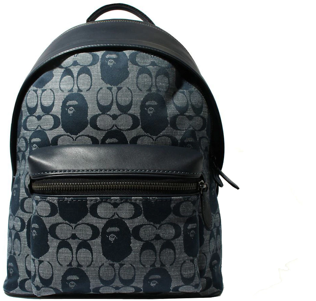 Coach x BAPE Backpack Navy in Canvas/Leather - US