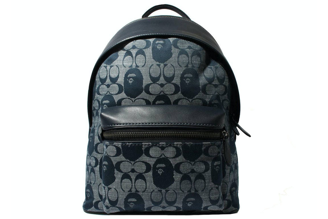 Pre-owned Coach X Bape Backpack Navy