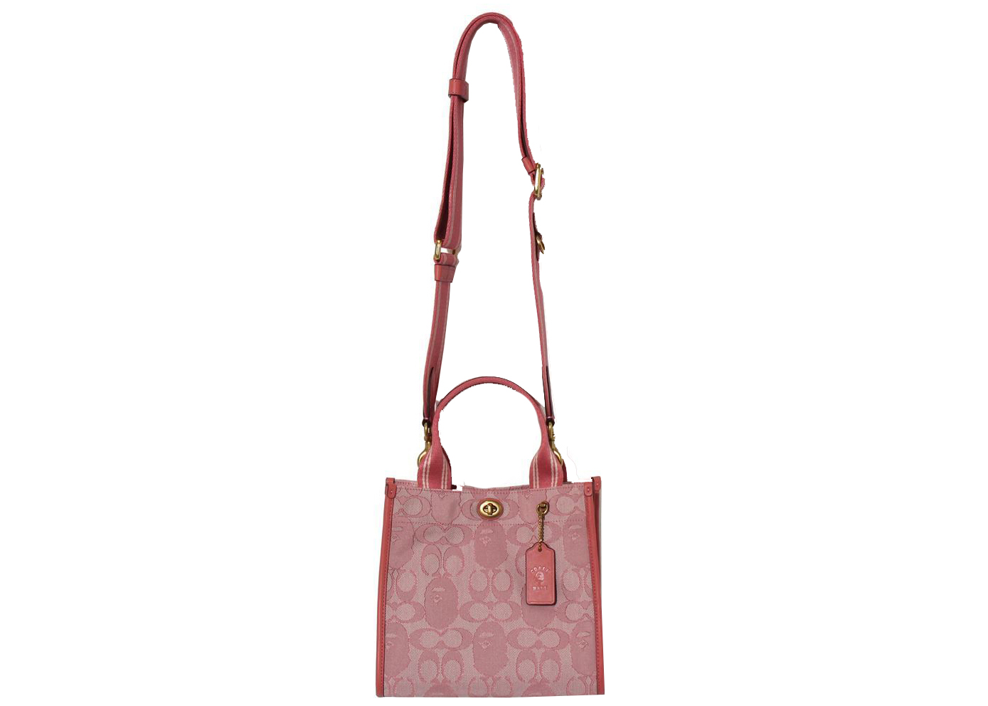 Coach x BAPE Canvas Tote 22 Pink in Canvas/Leather - US