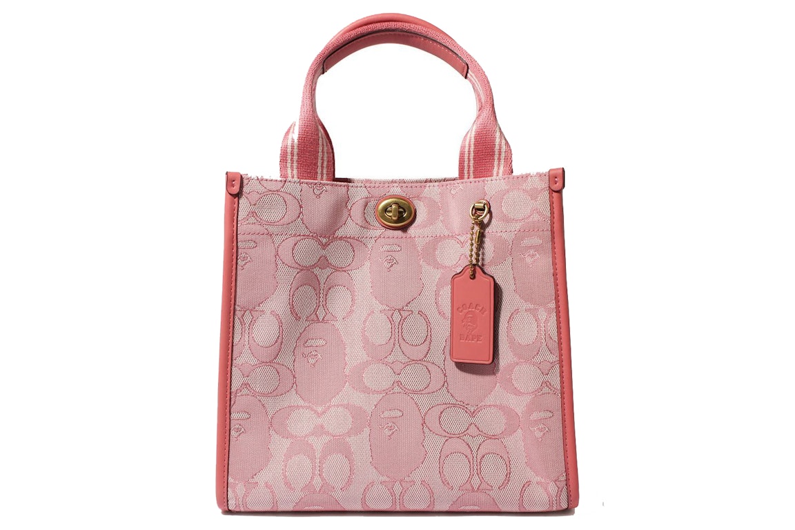 Pre-owned Coach X Bape Canvas Tote 22 Pink
