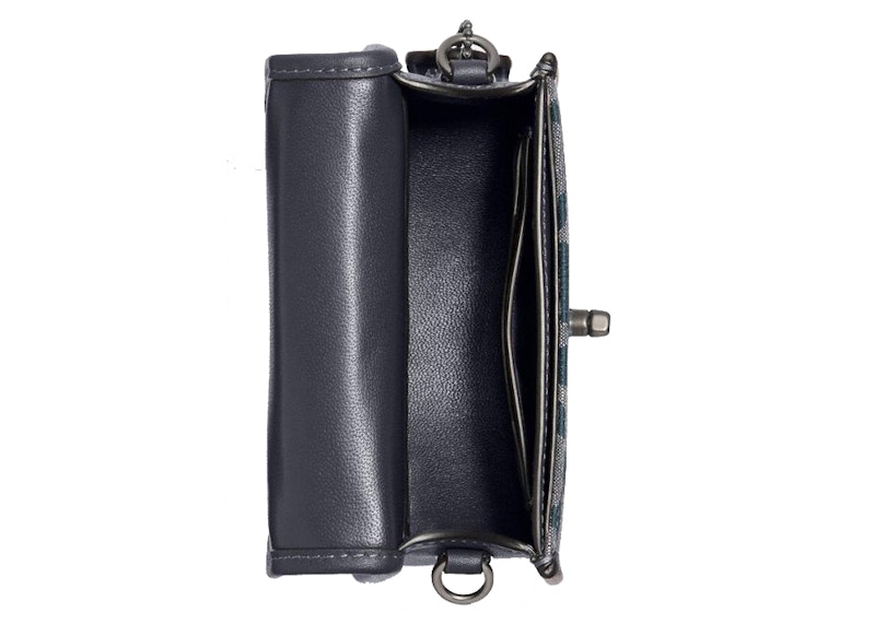 Coach x BAPE Mini Top Handle Saddle Bag Signature Jacquard Pewter