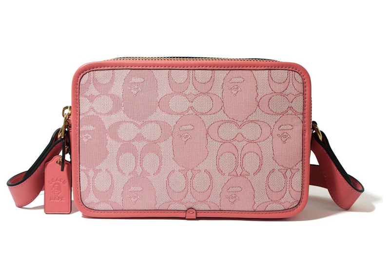 pink coach bape bag