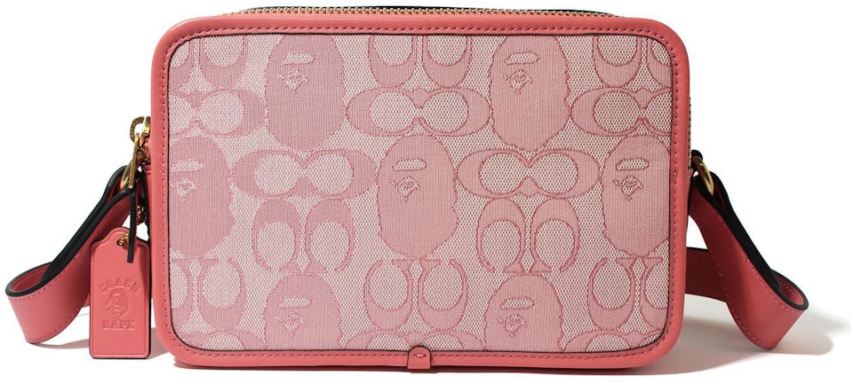 Coach x BAPE Box Crossbody Pink in Canvas/Leather - US