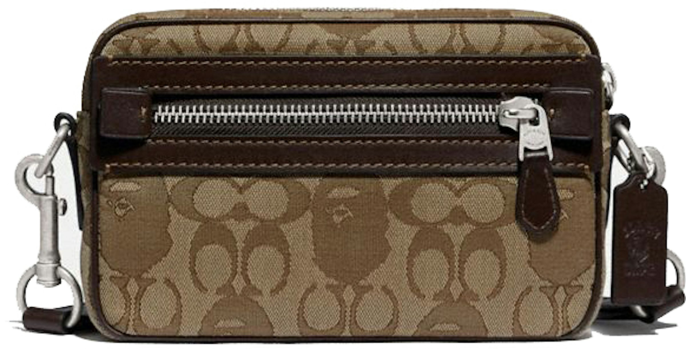 Coach Demi Bag In Signature Jacquard Brass/Oak Maple in Jacquard/Recycled  Leather with Brass-tone - US