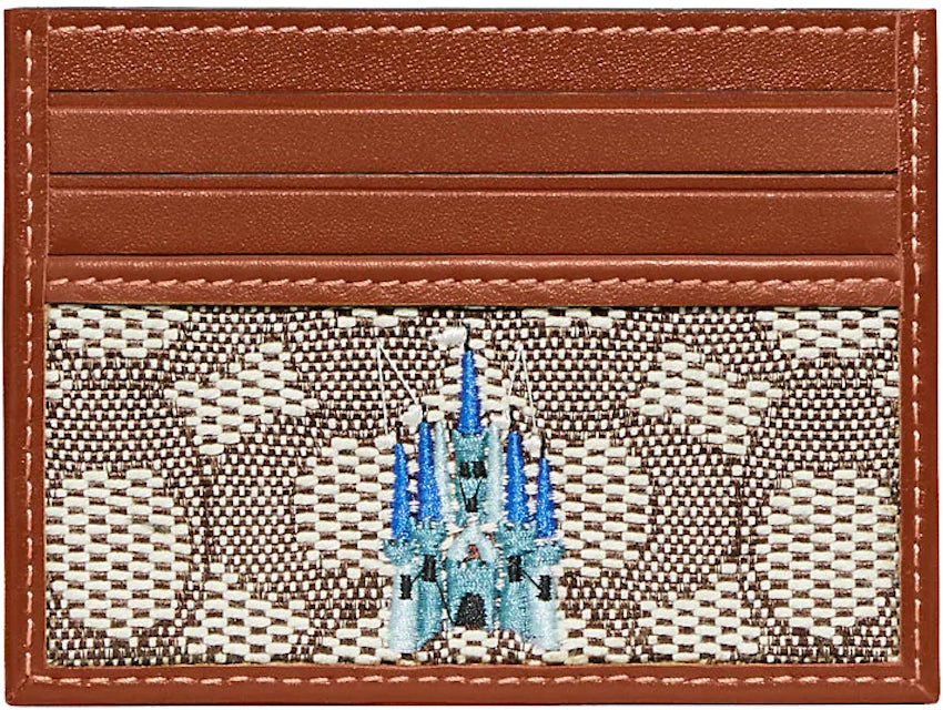 Coach x Disney Card Case Cocoa/Multi in Canvas/Leather - US