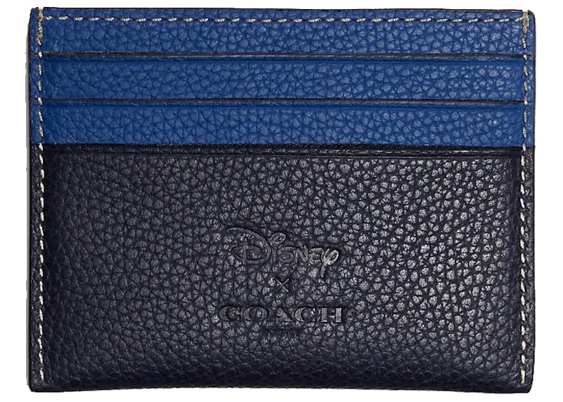 Coach x Disney Card Case Midnight Navy in Glovetanned Leather US