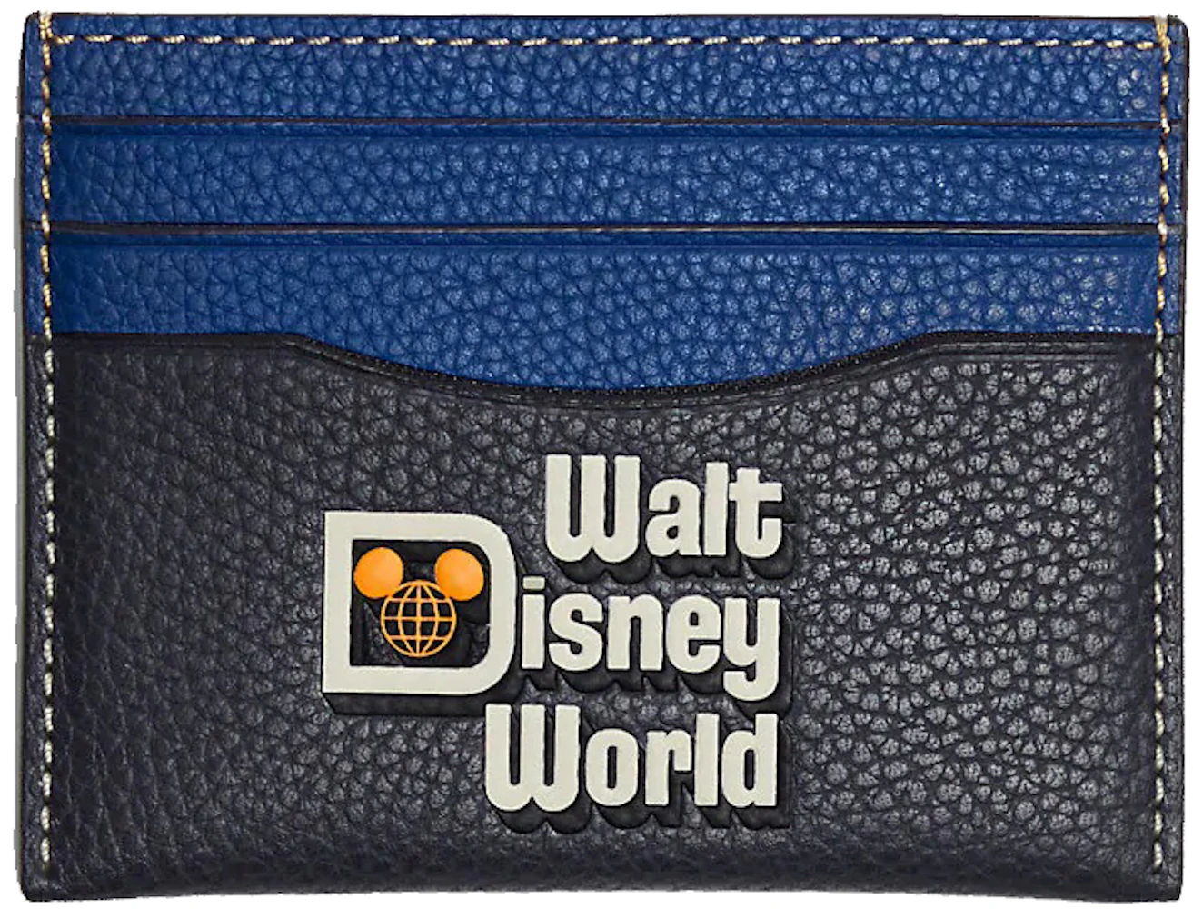 Coach x Disney Card Case Midnight Navy in Glovetanned Leather - US