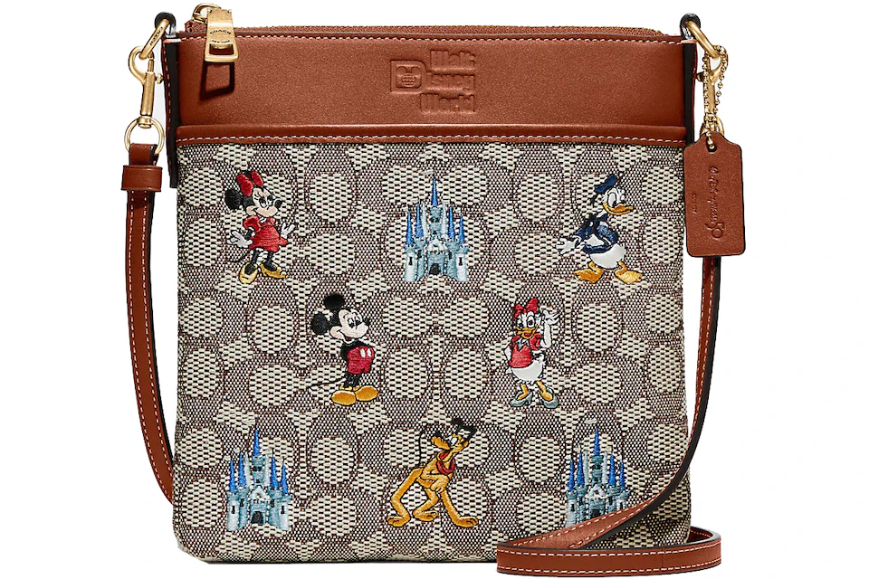 Coach x Disney Kitt Messenger Crossbody Cocoa/Multi in Canvas/Leather with  Gold-tone - GB