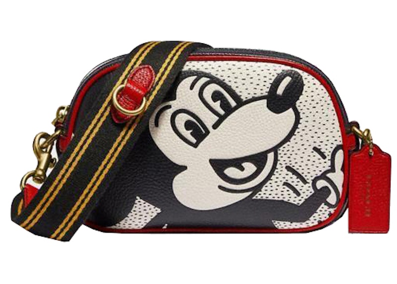 Coach x Disney Mickey Mouse Badge Camera Bag Small Black White in