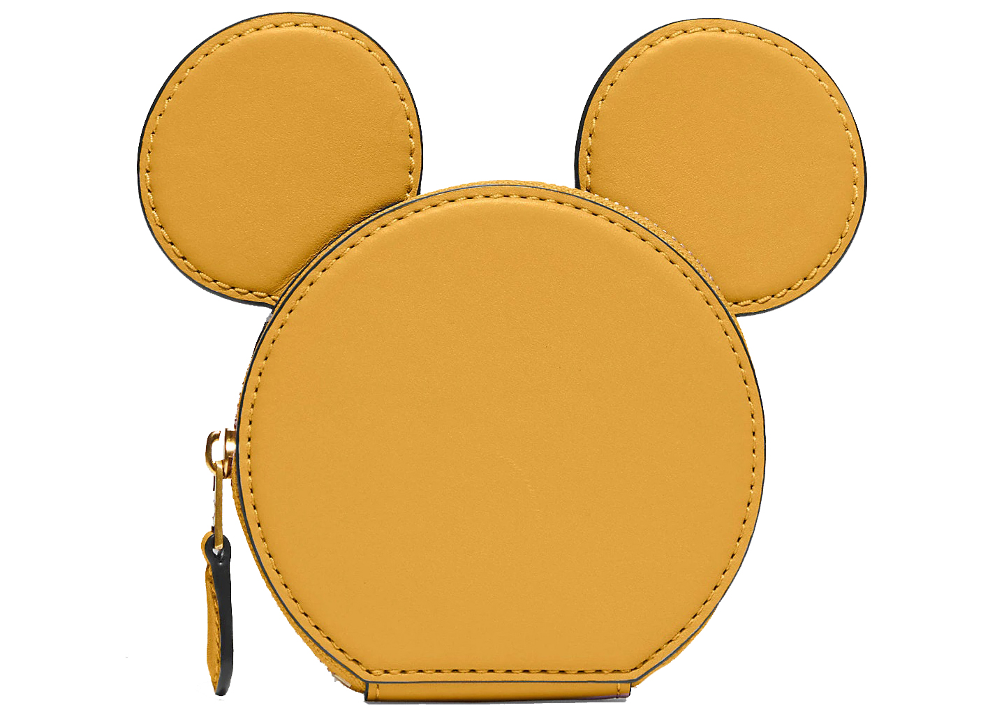 Coach x Disney Mickey Mouse Coin Case Honeycomb in Glovetanned