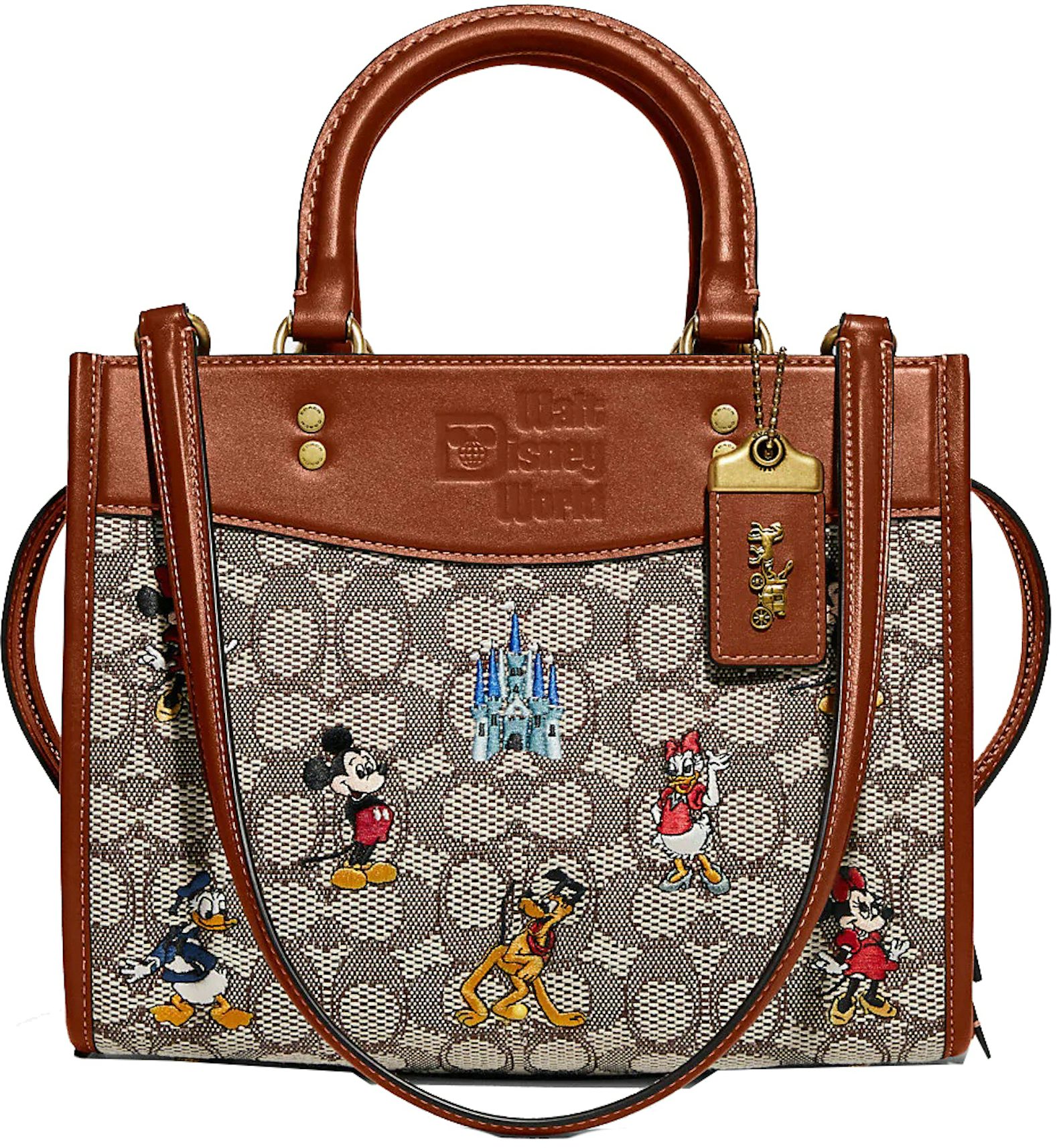 Coach x Disney Rogue 25 Cocoa/Multi in Canvas/Leather with Gold